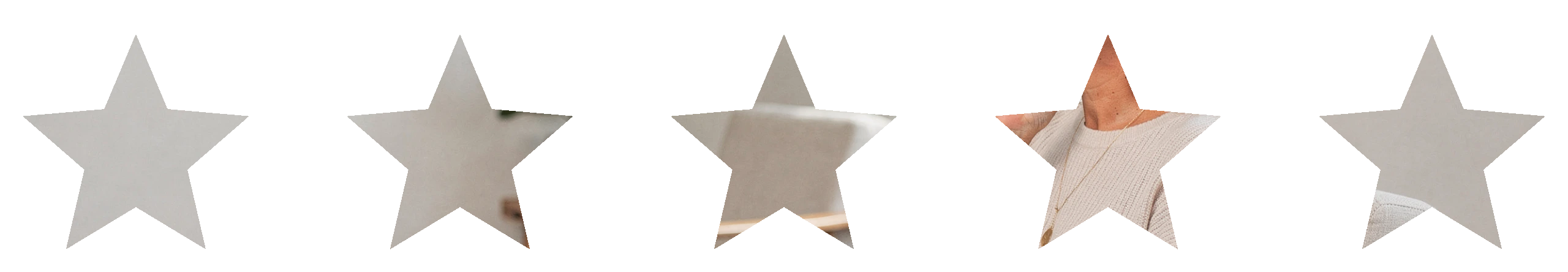 Five-star rating with four gray stars and one filled star